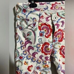 Anthropologie Pilcro and the‎ Letterpress Floral Mid-Rise Skinny Jeans Size 25